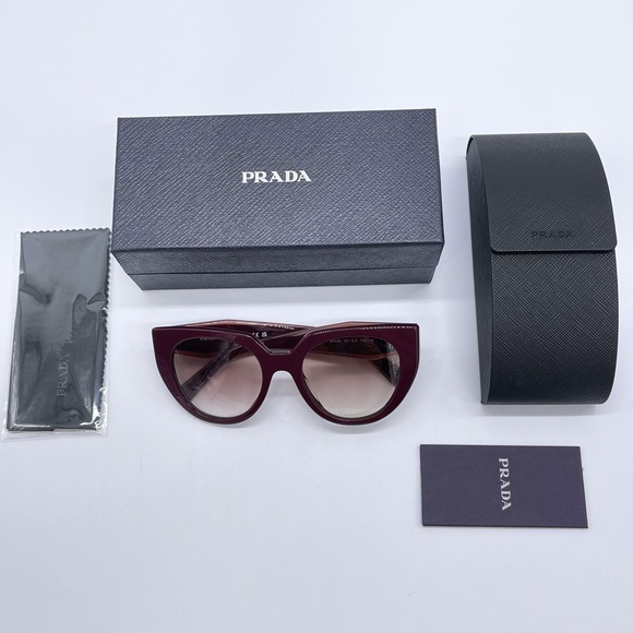 NEW PRADA PR14WS VIY1L0 WOMEN’S SUNGLASSES PRADA SPR 14W BURGUNDY PRADA PR 14WS - Picture 12 of 12